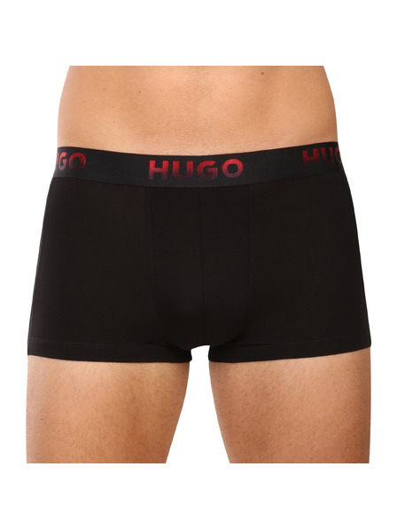 HUGO Sada tří - pánské boxerky HUGO černé