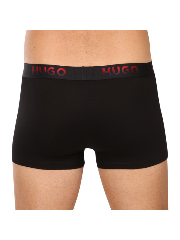 HUGO Sada tří - pánské boxerky HUGO černé