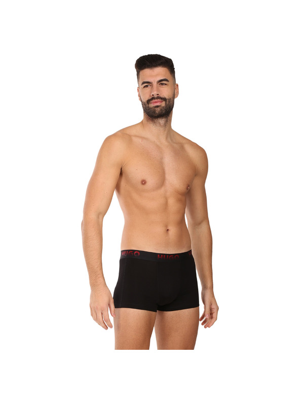 HUGO Sada tří - pánské boxerky HUGO černé