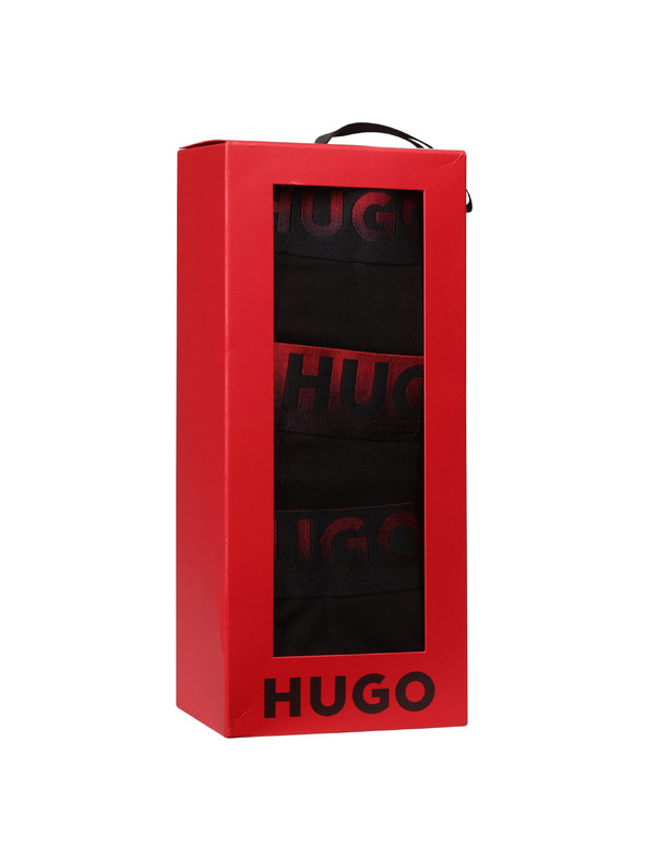 HUGO Sada tří - pánské boxerky HUGO černé