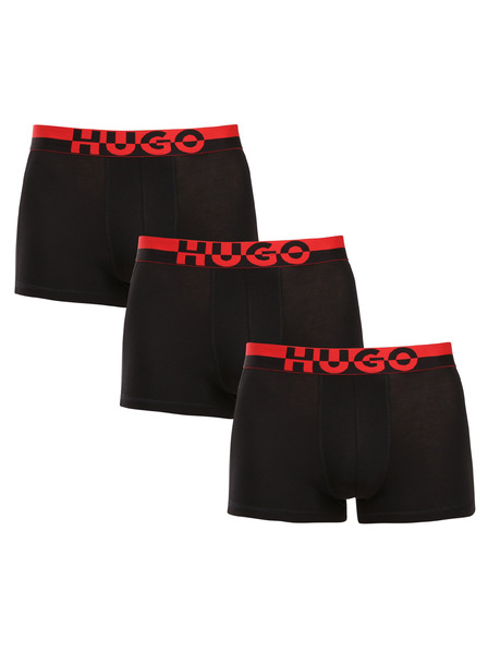HUGO Sada tří - pánské boxerky HUGO černé
