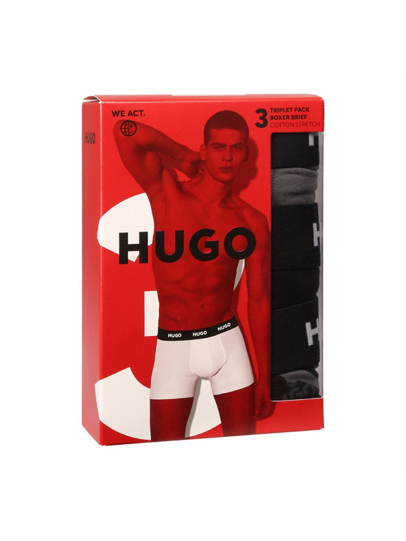 HUGO Sada tří - pánské boxerky HUGO vícebarevné