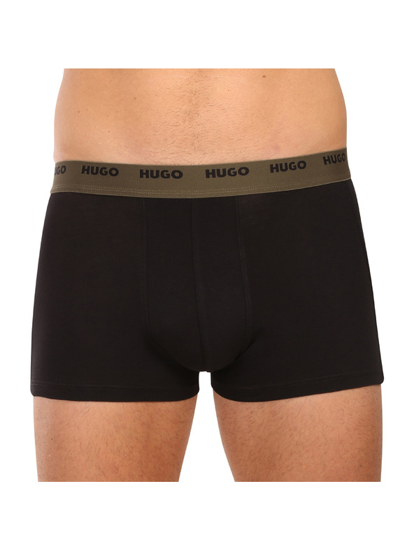 HUGO Sada pěti - pánské boxerky HUGO černé