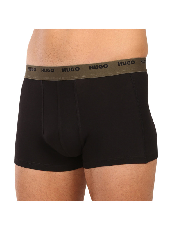 HUGO Sada pěti - pánské boxerky HUGO černé