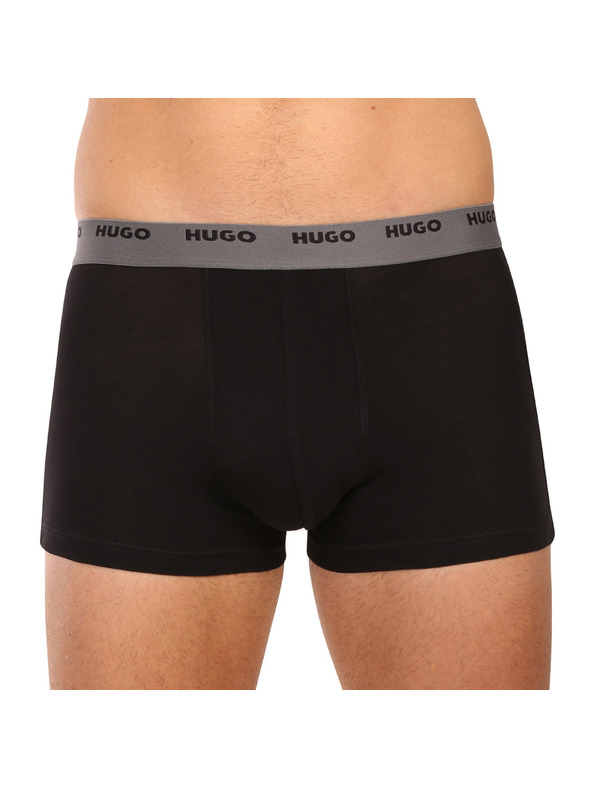 HUGO Sada pěti - pánské boxerky HUGO černé