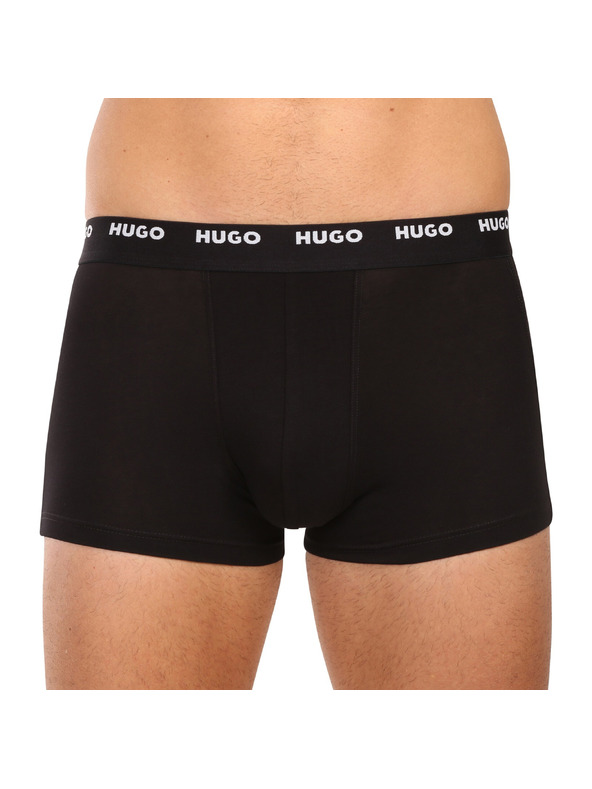 HUGO Sada pěti - pánské boxerky HUGO černé