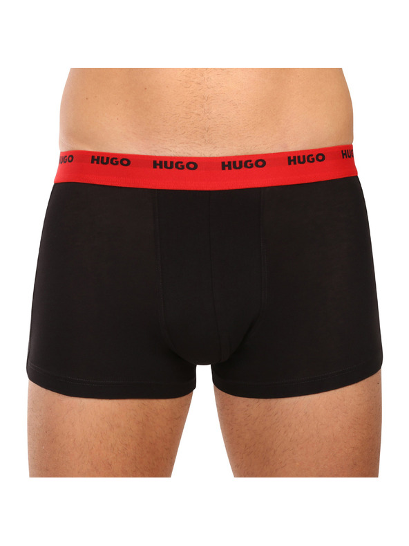HUGO Sada pěti - pánské boxerky HUGO černé