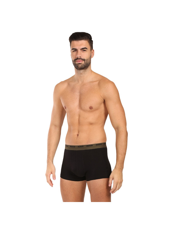 HUGO Sada pěti - pánské boxerky HUGO černé