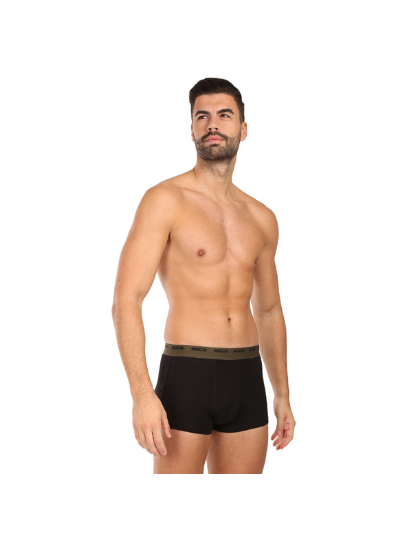 HUGO Sada pěti - pánské boxerky HUGO černé