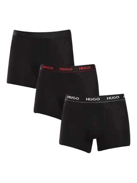 HUGO Sada tří - pánské boxerky HUGO černé