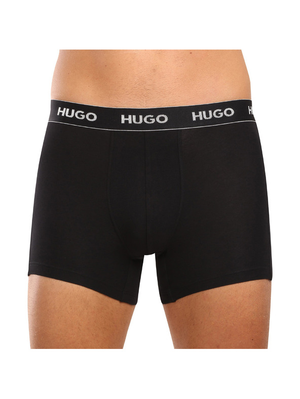 HUGO Sada tří - pánské boxerky HUGO černé