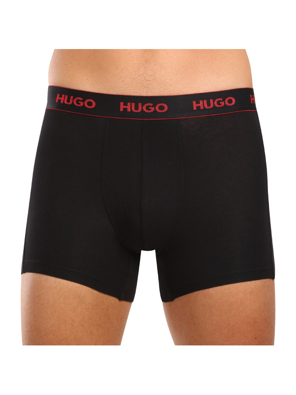 HUGO Sada tří - pánské boxerky HUGO černé