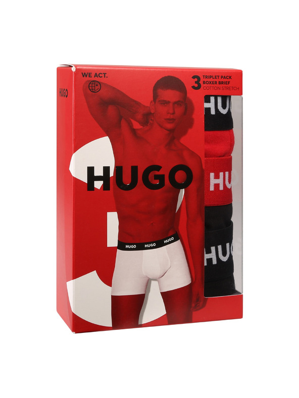 HUGO Sada tří - pánské boxerky HUGO vícebarevné