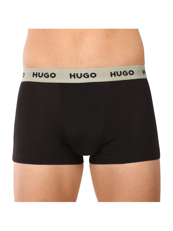 HUGO Sada tří - pánské boxerky HUGO černé