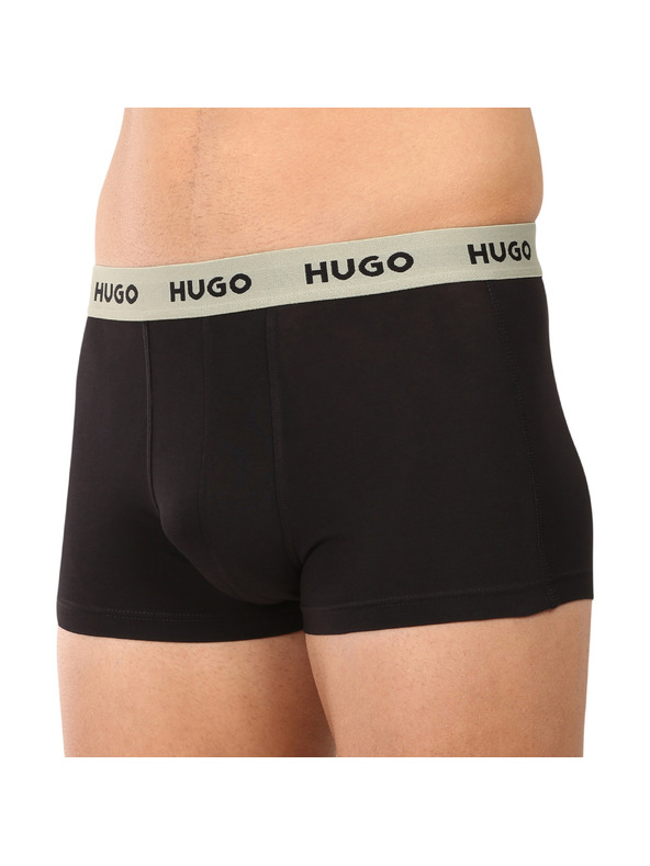 HUGO Sada tří - pánské boxerky HUGO černé