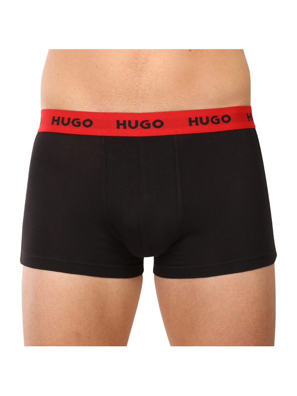 HUGO Sada tří - pánské boxerky HUGO černé