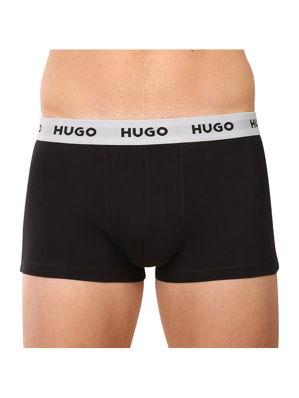 HUGO Sada tří - pánské boxerky HUGO černé