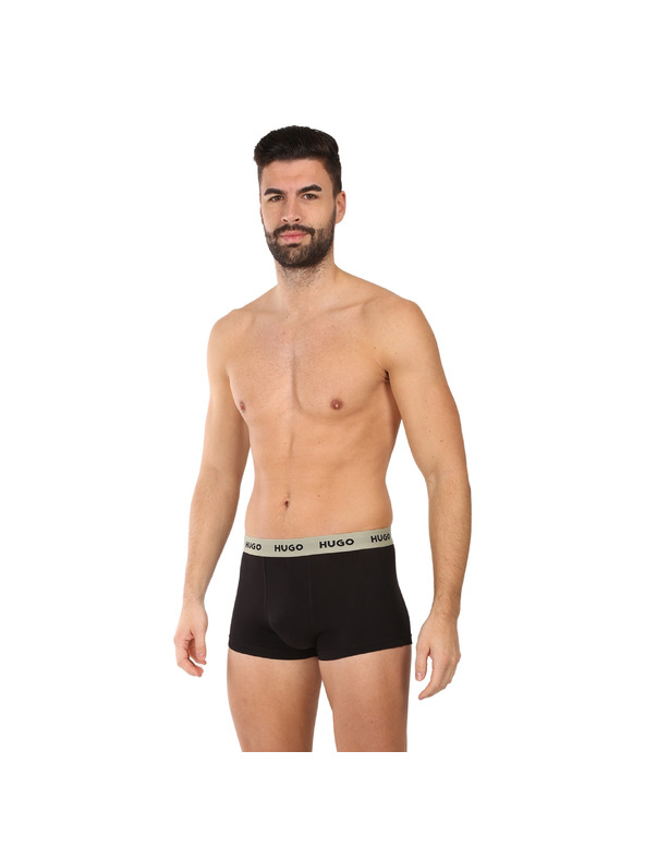 HUGO Sada tří - pánské boxerky HUGO černé