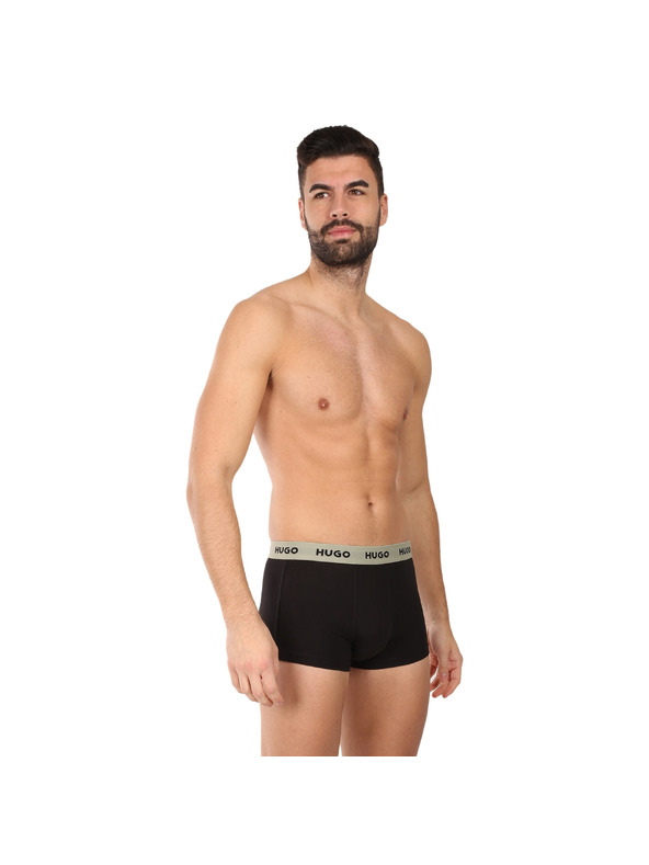 HUGO Sada tří - pánské boxerky HUGO černé