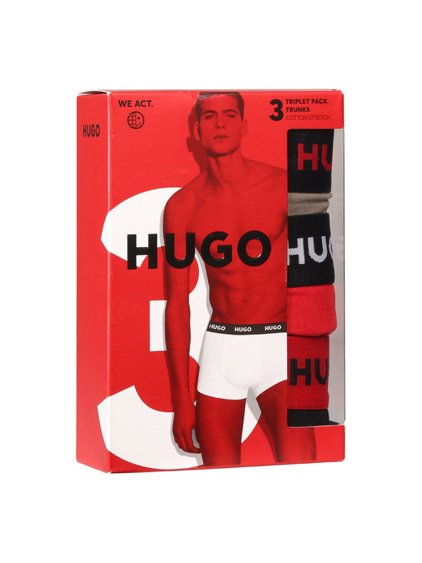 HUGO Sada tří - pánské boxerky HUGO vícebarevné
