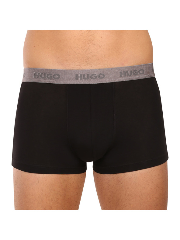 HUGO Sada tří - pánské boxerky HUGO černé