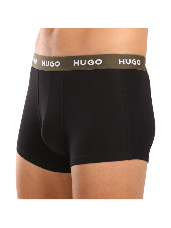 HUGO Sada tří - pánské boxerky HUGO černé