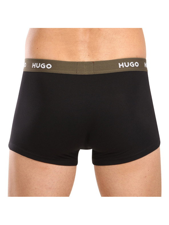 HUGO Sada tří - pánské boxerky HUGO černé
