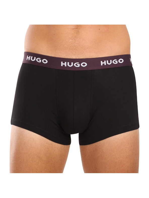 HUGO Sada tří - pánské boxerky HUGO černé