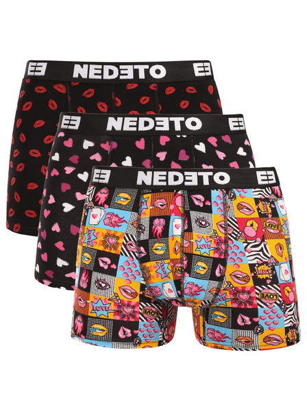 Nedeto Sada tří - pánské boxerky Nedeto Valentýn vícebarevné