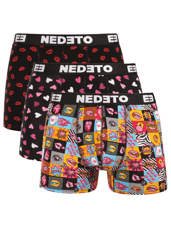 Nedeto Sada tří - pánské boxerky Nedeto Valentýn vícebarevné