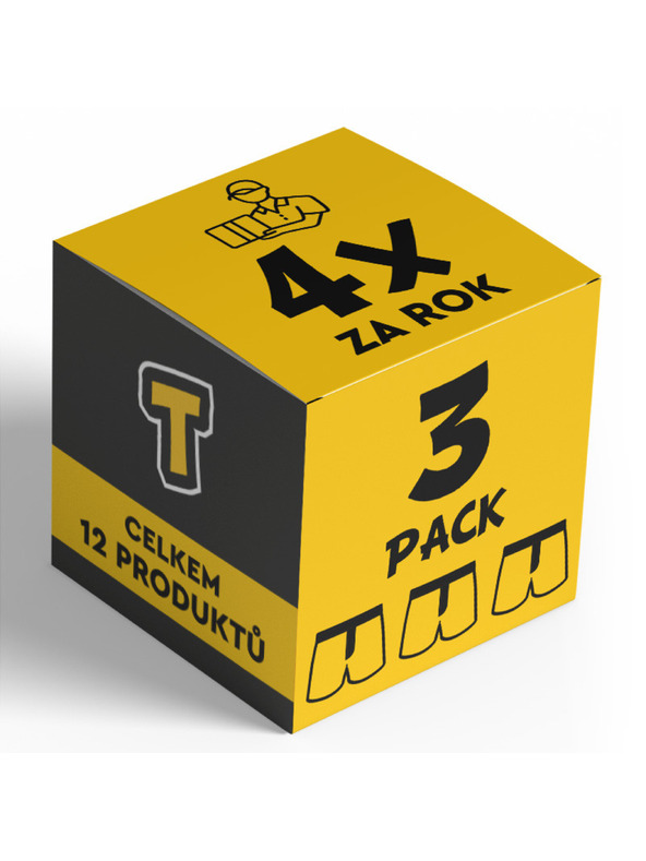 Nedeto 4x Sada tří - pánské trenky Nedeto - čtvrtletní roční předplatné