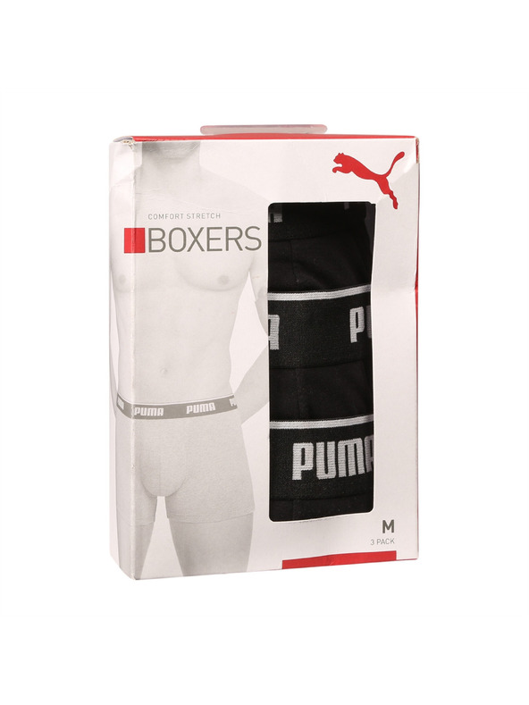 Puma Sada tří - pánské boxerky Puma černé