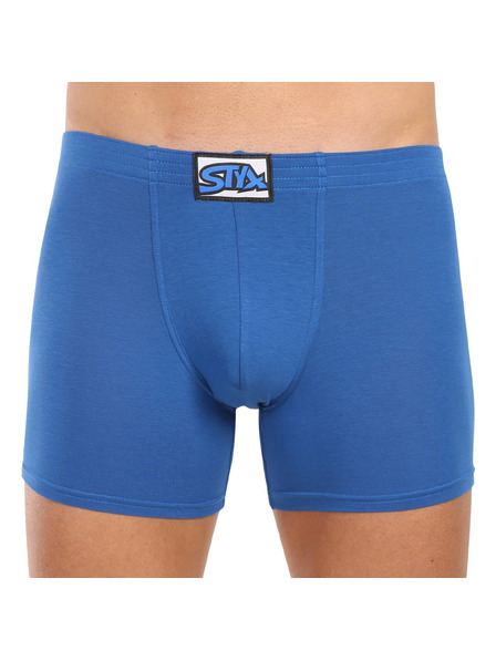 Styx Sada tří - pánské boxerky Styx long klasická guma modré