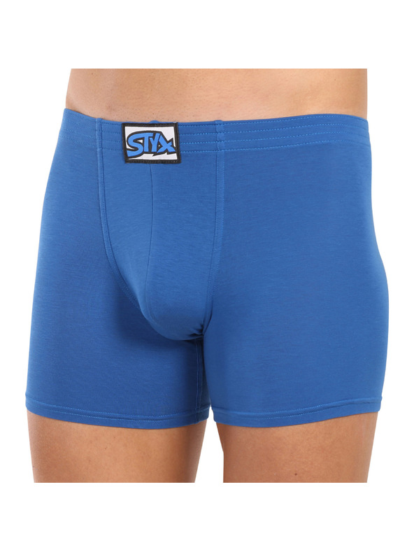 Styx Sada tří - pánské boxerky Styx long klasická guma modré