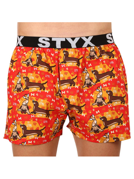 Styx Sada tří - pánské trenky Styx art sportovní guma vícebarevné
