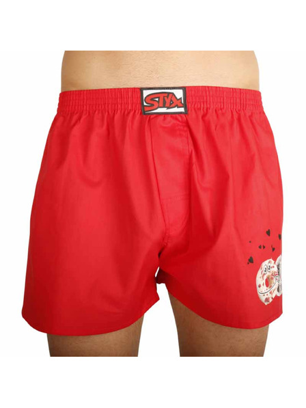 Styx Pánské trenky Styx art klasická guma donuty červené