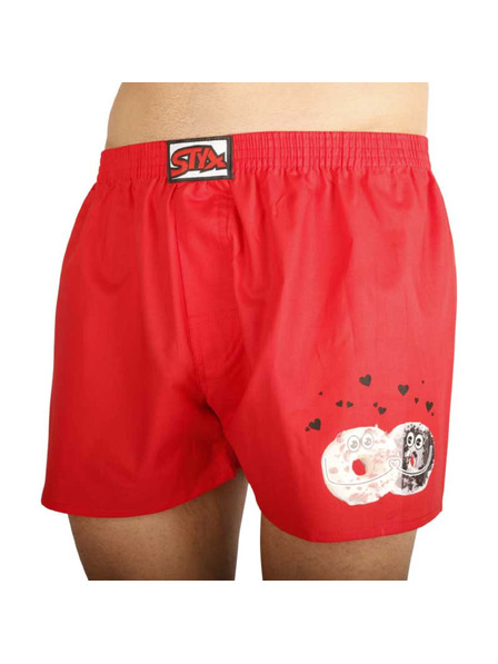 Styx Pánské trenky Styx art klasická guma donuty červené