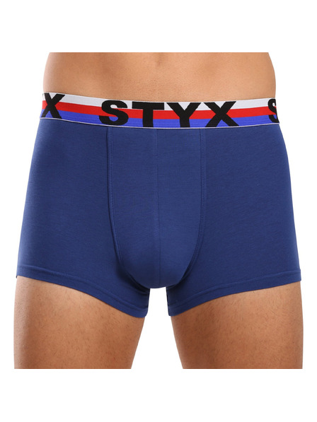 Styx Pánské boxerky Styx sportovní guma tmavě modré trikolóra