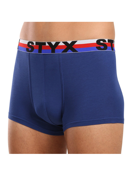 Styx Pánské boxerky Styx sportovní guma tmavě modré trikolóra