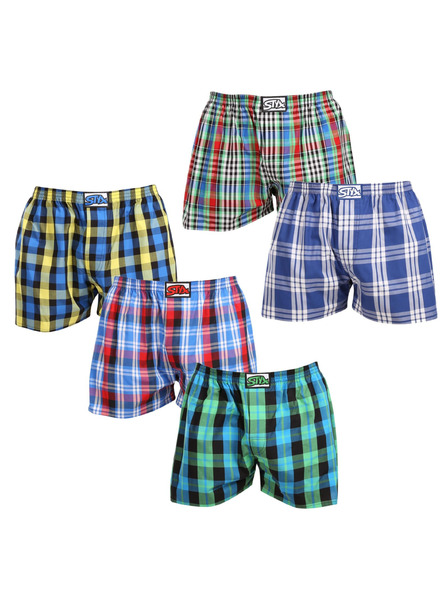 Styx Sada pěti - pánské trenky Styx klasická guma vícebarevné
