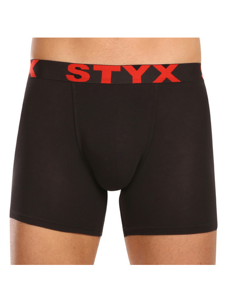 Styx Sada pěti - pánské boxerky Styx long sportovní guma černé