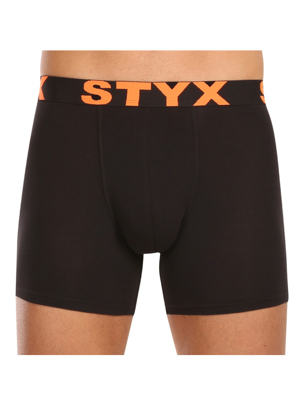 Styx Sada pěti - pánské boxerky Styx long sportovní guma černé