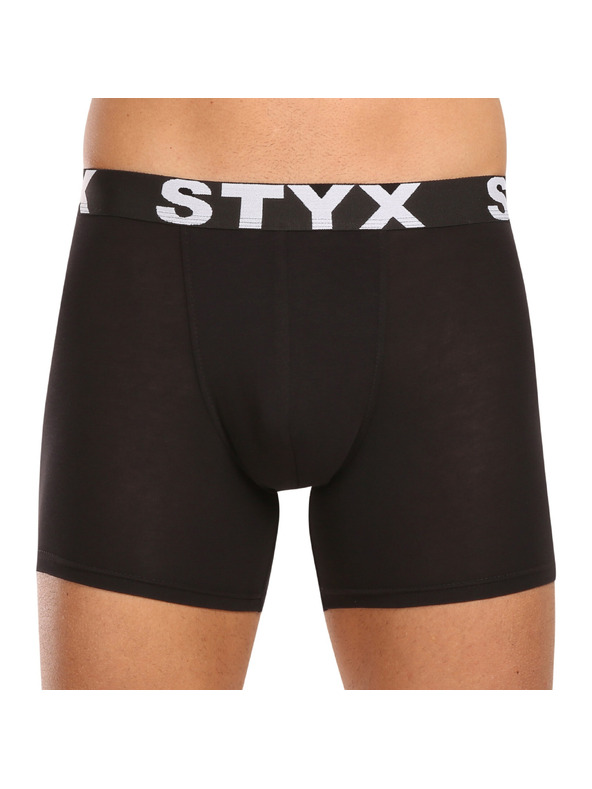 Styx Sada pěti - pánské boxerky Styx long sportovní guma černé