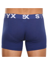 Styx Sada tří - pánské boxerky Styx long sportovní guma tmavě modré