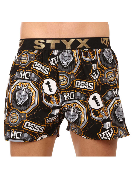 Styx Pánské trenky Styx art / KTV sportovní guma - černá guma