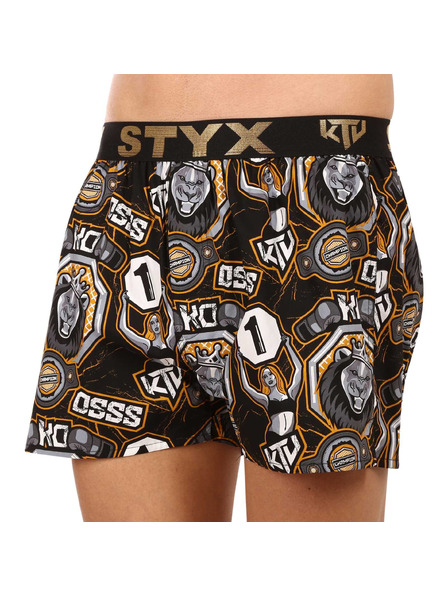 Styx Pánské trenky Styx art / KTV sportovní guma - černá guma