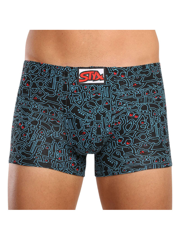 Styx Sada tří - pánské boxerky Styx art klasická guma vícebarevné