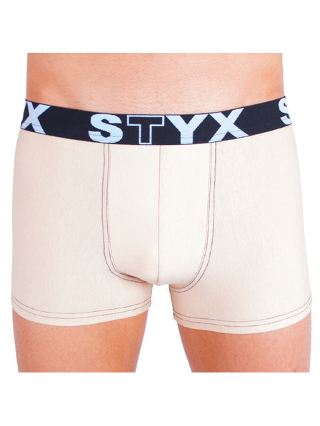 Styx Pánské boxerky Styx sportovní guma béžové