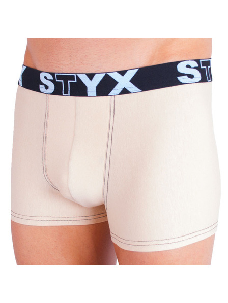 Styx Pánské boxerky Styx sportovní guma béžové