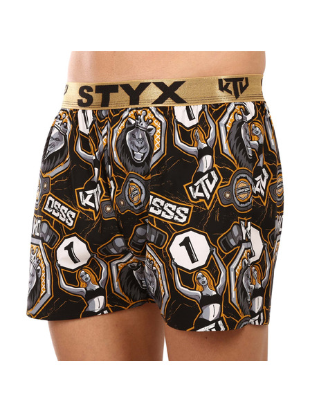 Styx Pánské trenky Styx art / KTV sportovní guma - zlatá guma